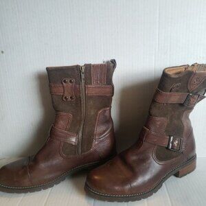 Ladies Ariat leather suede brown buckle boots style 10008693 10B